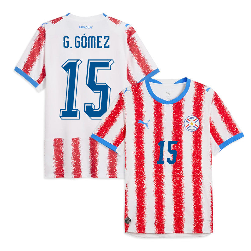 Gustavo Gómez 15 Paraguay National Team 2026 Home Jersey - White/Red, Men