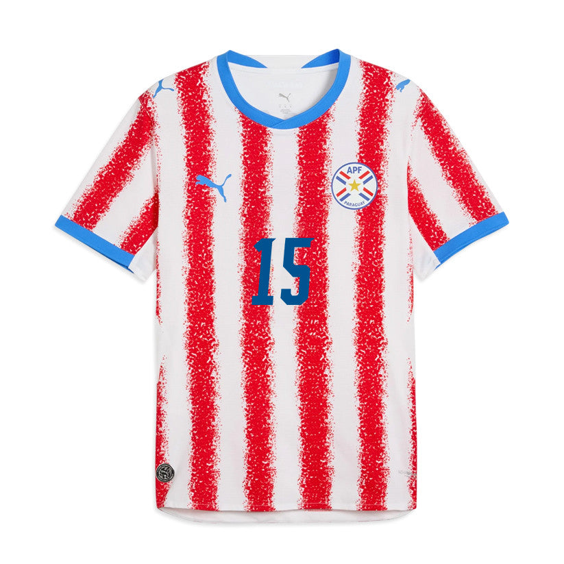 Gustavo Gómez 15 Paraguay National Team 2026 Home Jersey - White/Red, Men