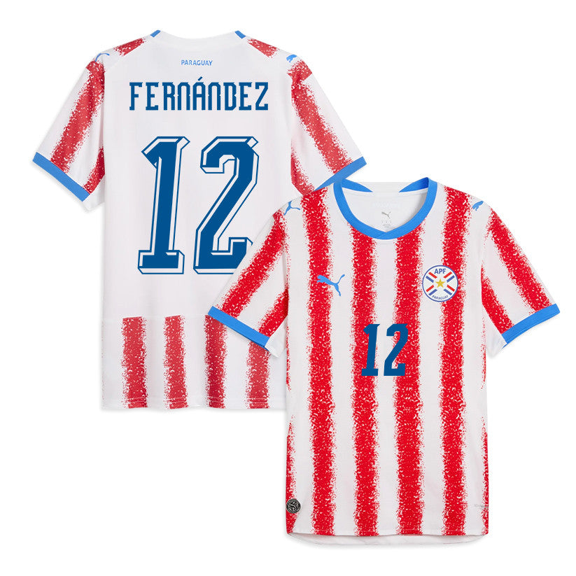 Gatito Fernández 12 Paraguay National Team 2026 Home Jersey - White/Red, Men