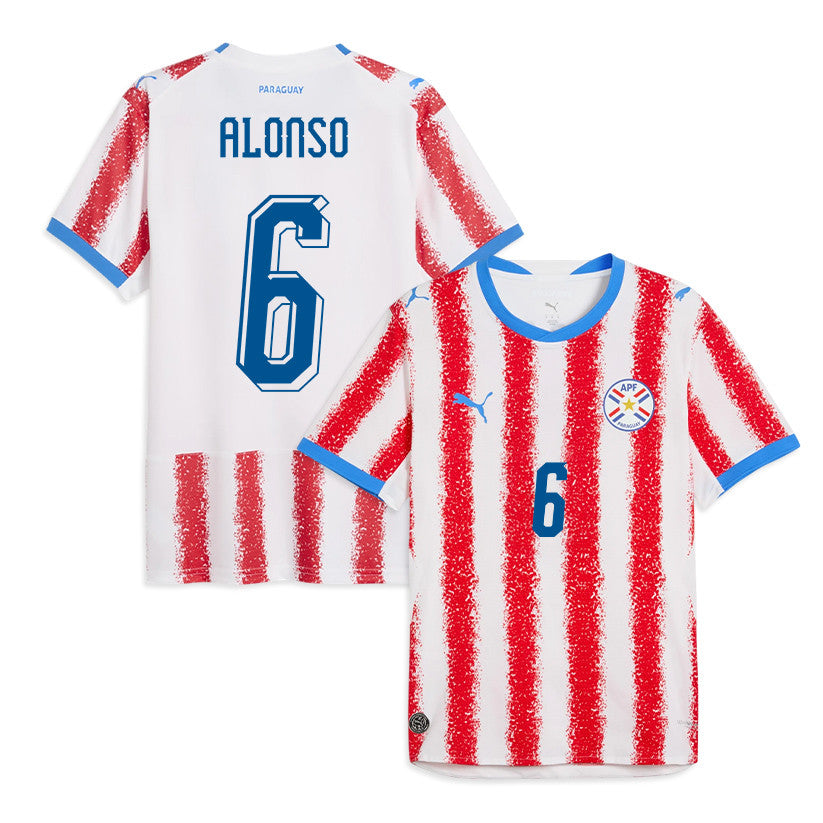 Júnior Alonso 6 Paraguay National Team 2026 Home Jersey - White/Red, Men