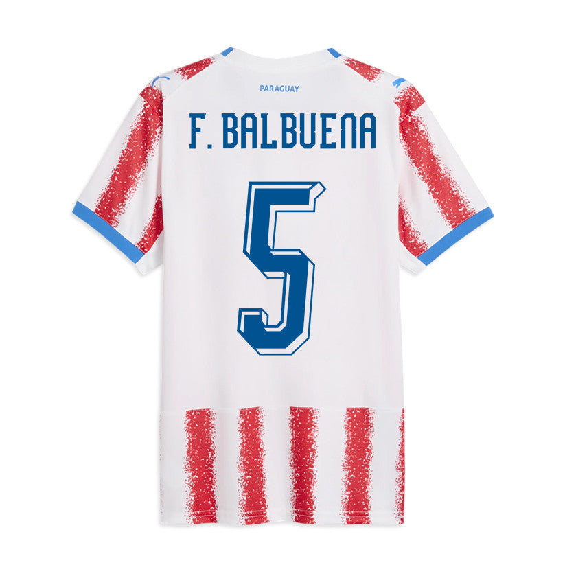 Fabián Balbuena 5 Paraguay National Team 2026 Home Jersey - White/Red, Men
