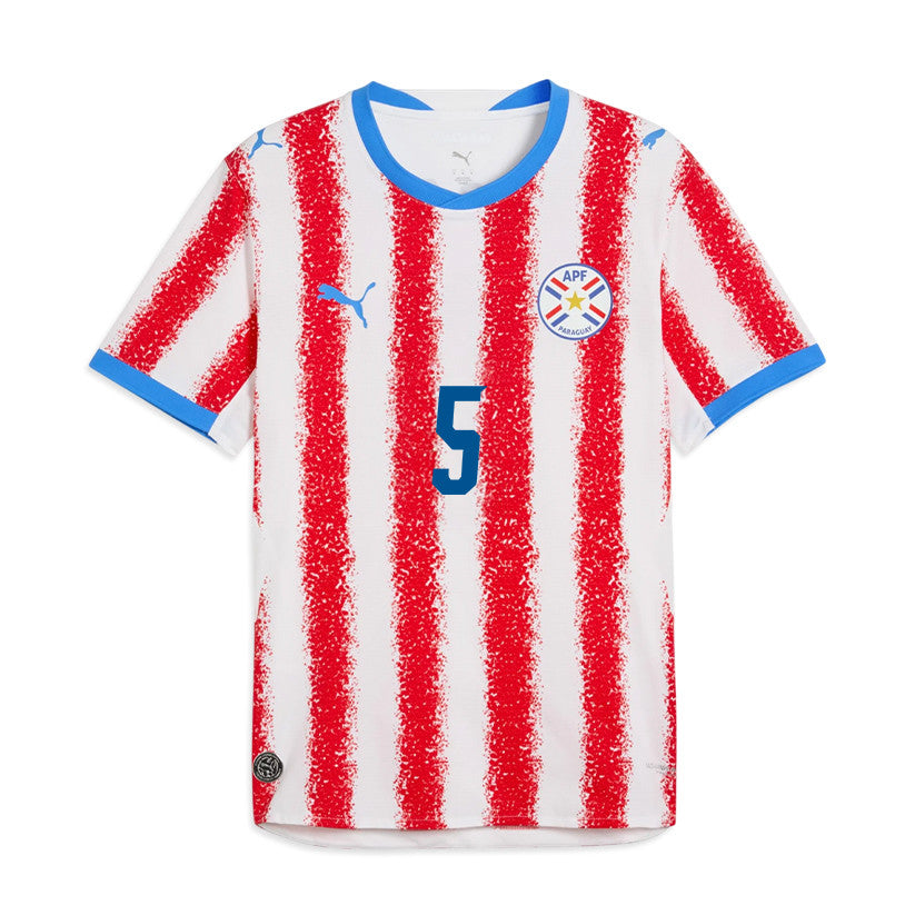 Fabián Balbuena 5 Paraguay National Team 2026 Home Jersey - White/Red, Men