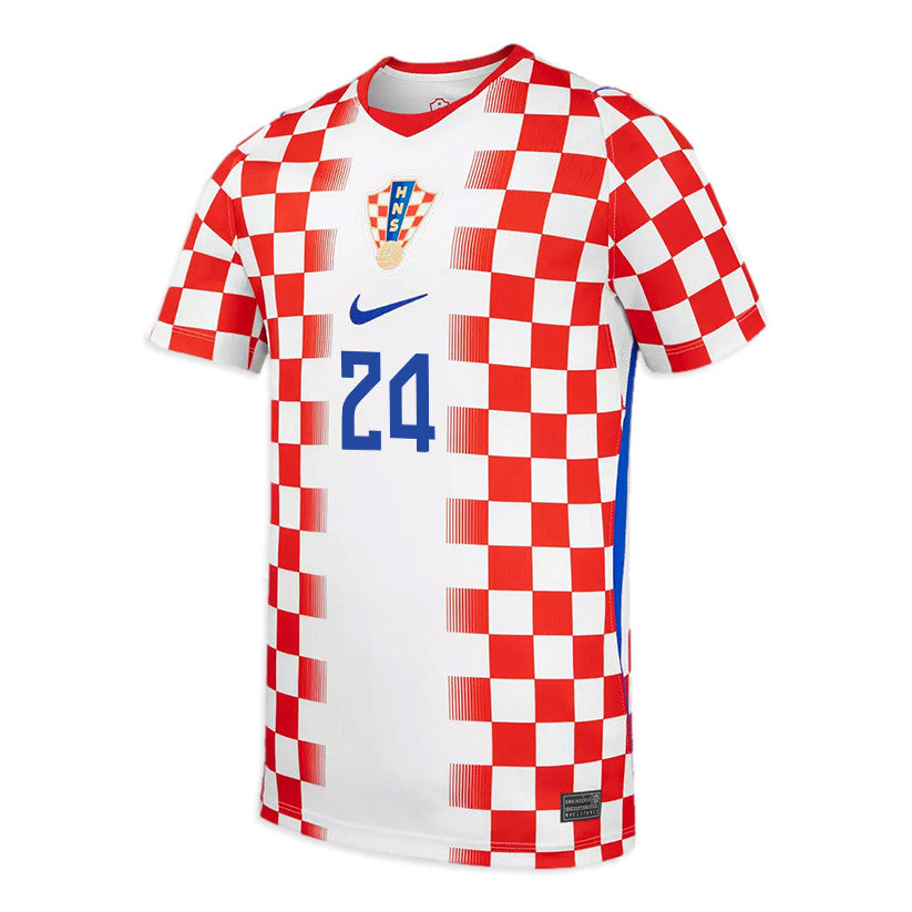 Marco Pašalić 24 Youth Croatia National Team 2026 Home Jersey - White/ Red