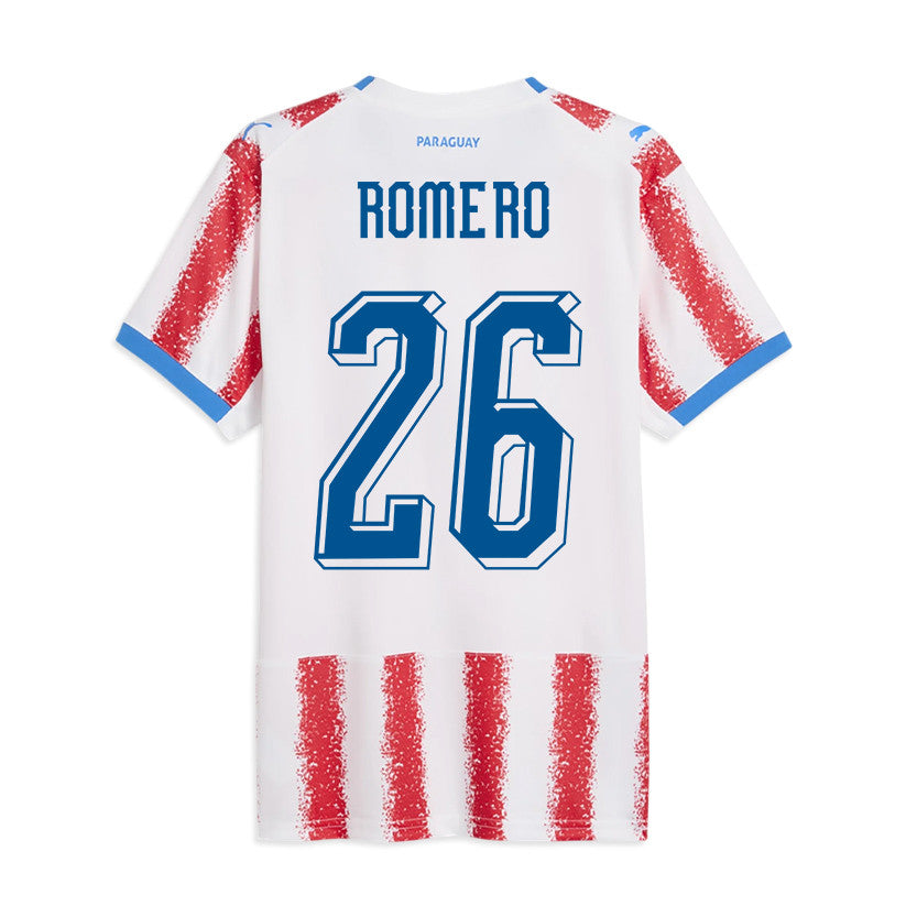 Lucas Romero 26 Paraguay National Team 2026 Home Jersey - White/Red, Men