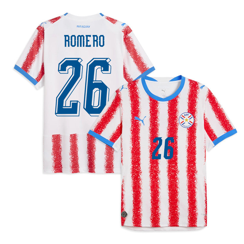 Lucas Romero 26 Paraguay National Team 2026 Home Jersey - White/Red, Men