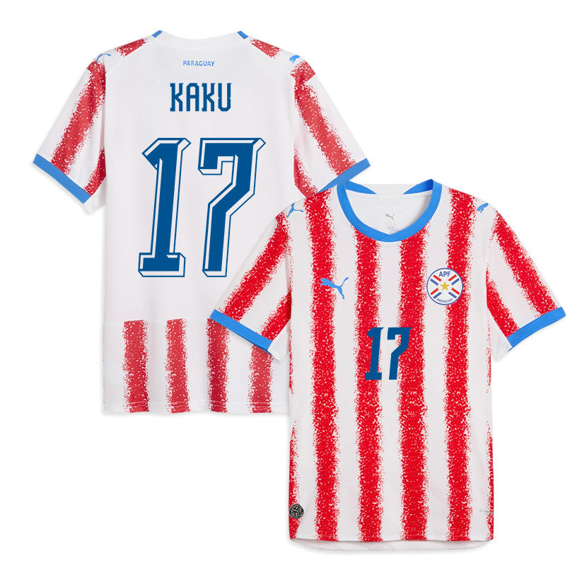 Kaku 17 Paraguay National Team 2026 Home Jersey - White/Red, Men