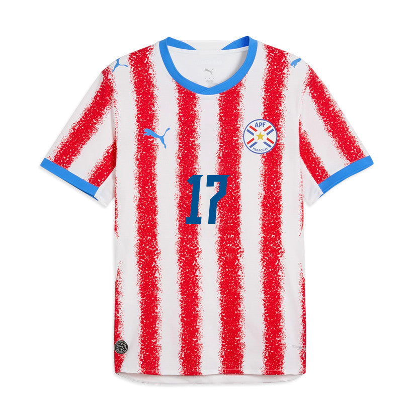 Kaku 17 Paraguay National Team 2026 Home Jersey - White/Red, Men