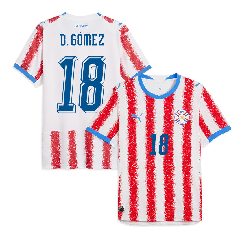 Diego Gómez 18 Paraguay National Team 2026 Home Jersey - White/Red, Men