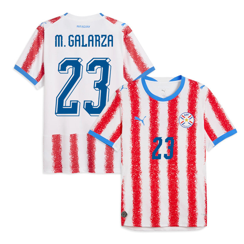 Matías Galarza 23 Paraguay National Team 2026 Home Jersey - White/Red, Men