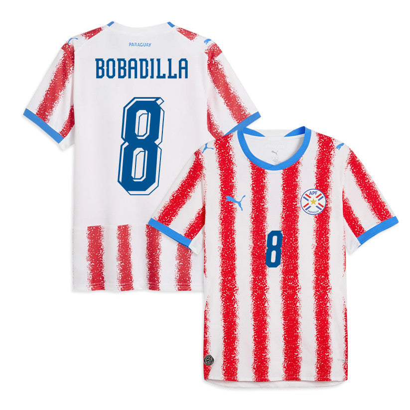 Damián Bobadilla 8 Paraguay National Team 2026 Home Jersey - White/Red, Men