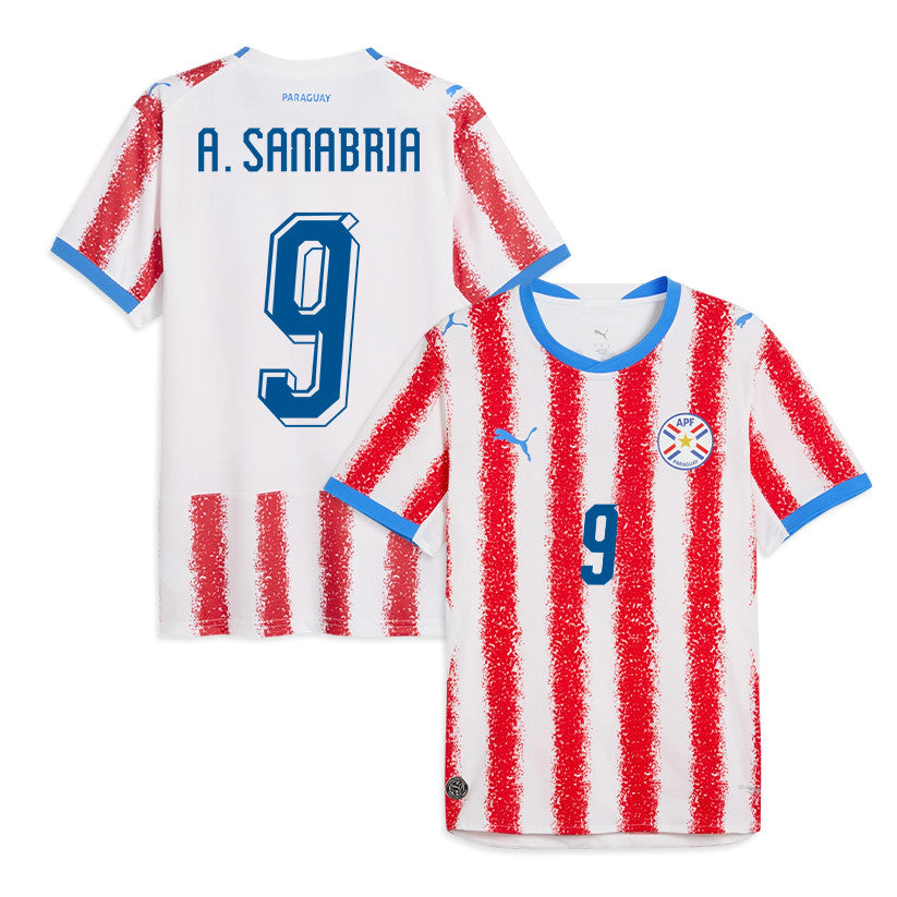 Antonio Sanabria 9 Paraguay National Team 2026 Home Jersey - White/Red, Men