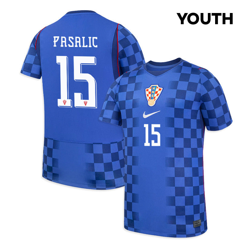Mario Pasalic 15 Youth Croatia National Team 2026 Away Jersey - Blue