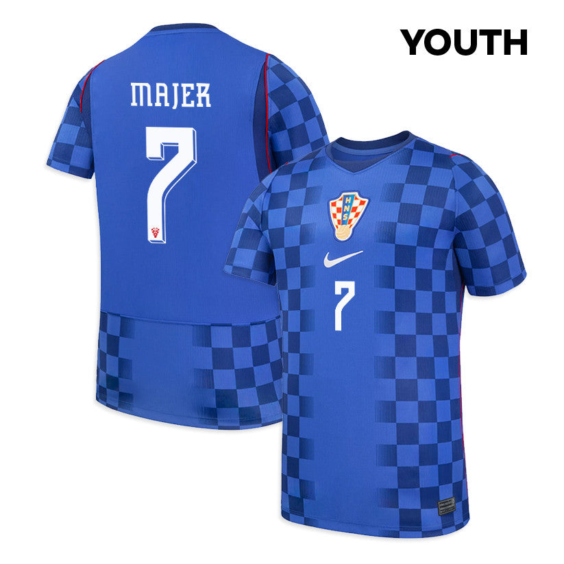 Lovro Majer 7 Youth Croatia National Team 2026 Away Jersey - Blue