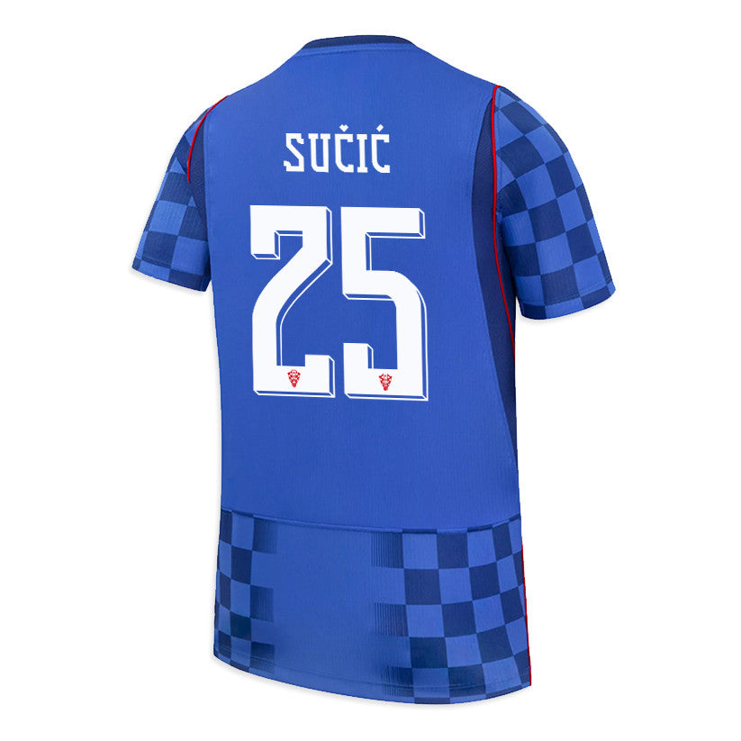 Luka Sučić 25 Youth Croatia National Team 2026 Away Jersey - Blue