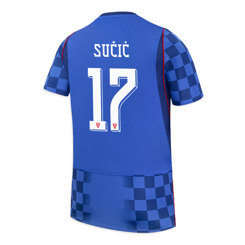 Petar Sučić 17 Youth Croatia National Team 2026 Away Jersey - Blue
