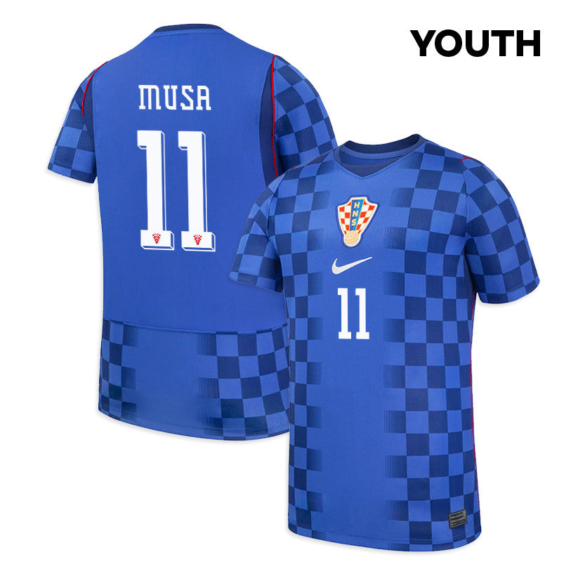 Petar Musa 11 Youth Croatia National Team 2026 Away Jersey - Blue