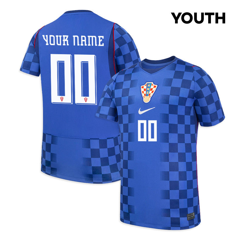 Croatia National Team 2026 Youth Personalized Away Jersey - Blue