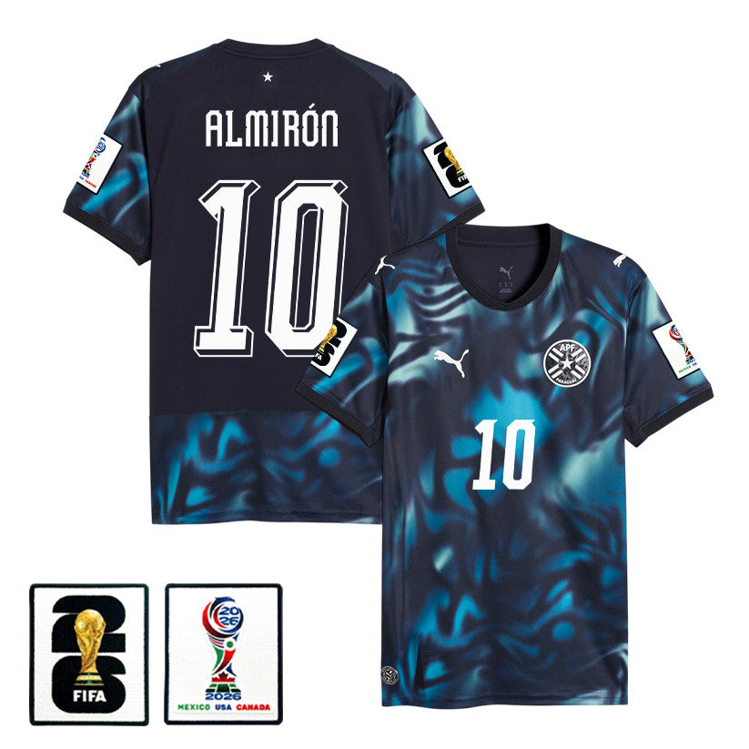 Miguel Almirón 10 Paraguay National Team 2026 Away Jersey - Navy, Men