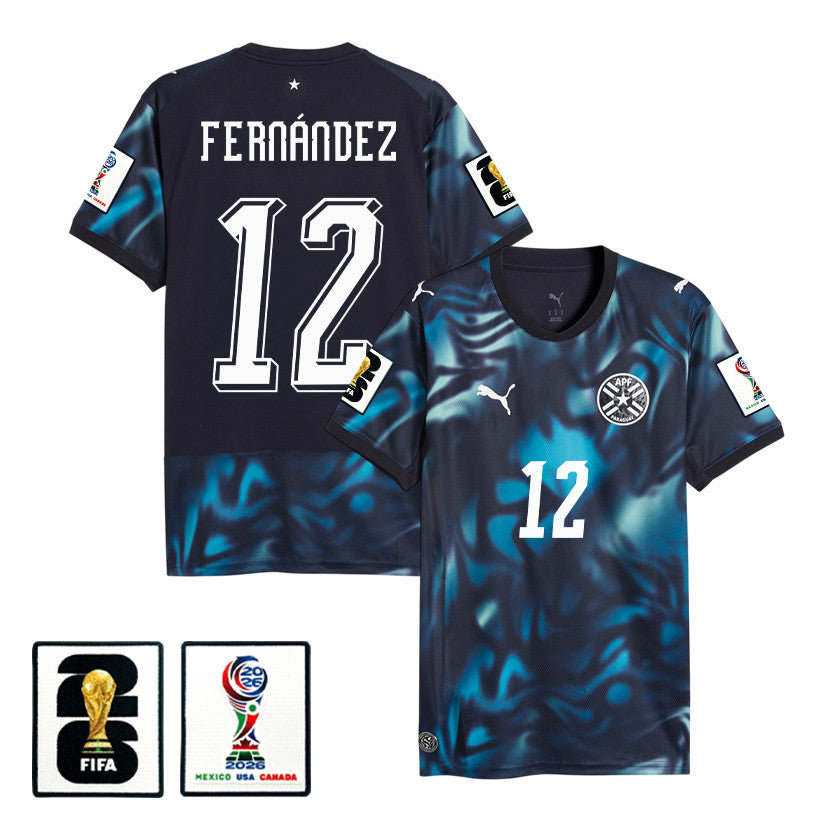 Gatito Fernández 12 Paraguay National Team 2026 Away Jersey - Navy, Men