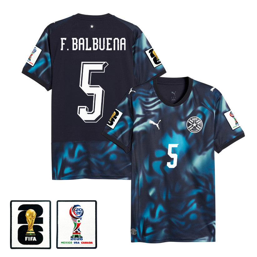 Fabián Balbuena 5 Paraguay National Team 2026 Away Jersey - Navy, Men