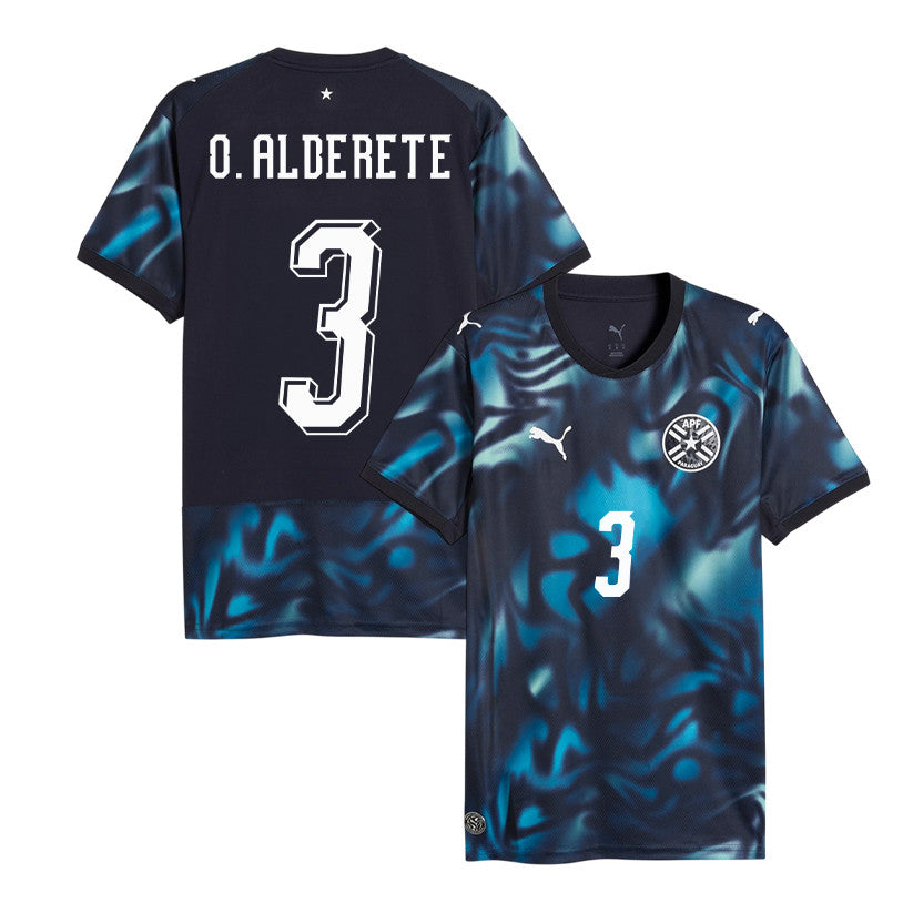 Omar Alderete 3 Paraguay National Team 2026 Away Jersey - Navy, Men