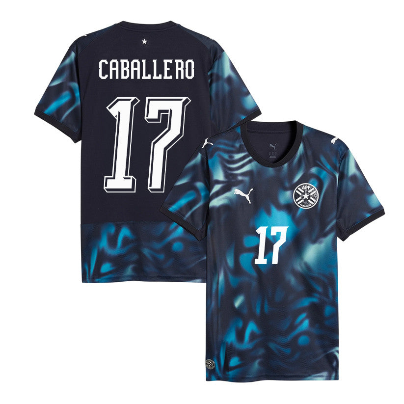 Gustavo Caballero 17 Paraguay National Team 2026 Away Jersey - Navy, Men