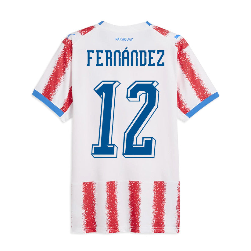 Gatito Fernández 12 Youth Paraguay National Team 2026 Home Jersey - White/Red