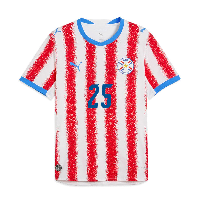 Gustavo Velázquez 25 Youth Paraguay National Team 2026 Home Jersey - White/Red
