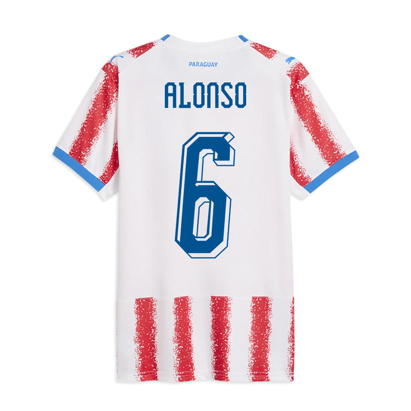 Júnior Alonso 6 Youth Paraguay National Team 2026 Home Jersey - White/Red