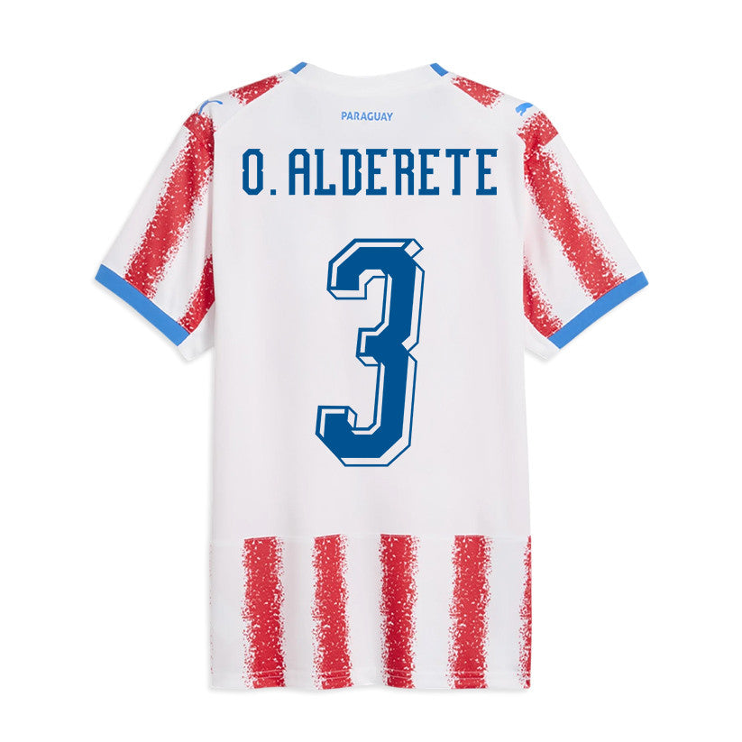 Omar Alderete 3 Youth Paraguay National Team 2026 Home Jersey - White/Red