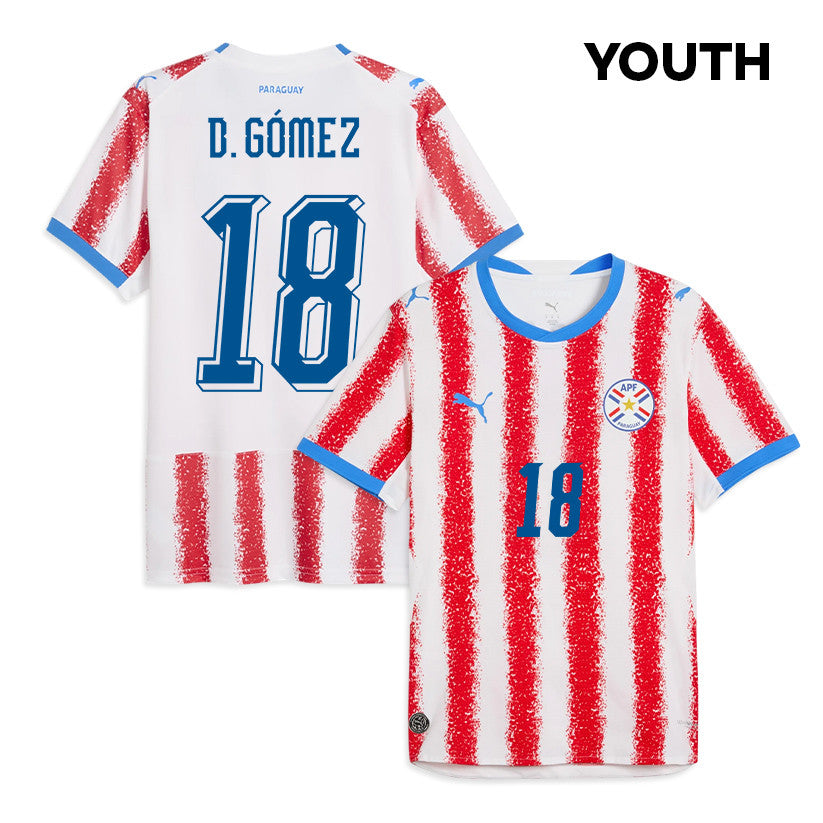 Diego Gómez 18 Youth Paraguay National Team 2026 Home Jersey - White/Red