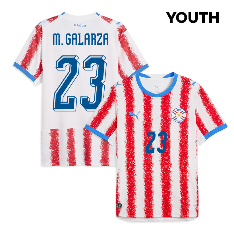 Matías Galarza 23 Youth Paraguay National Team 2026 Home Jersey - White/Red