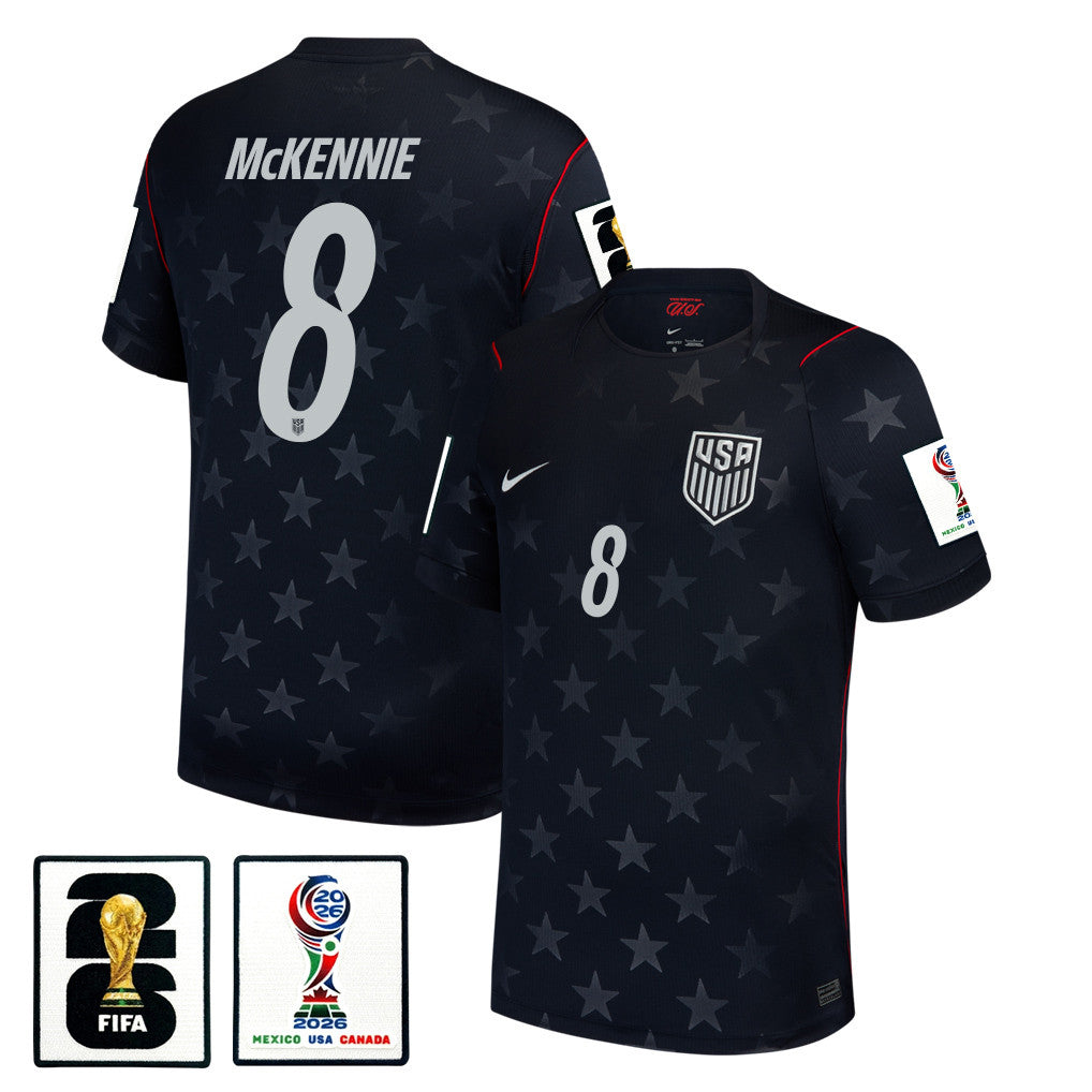 Weston McKennie 8 USMNT 2026 Away Stadium Game Jersey - Blue Men