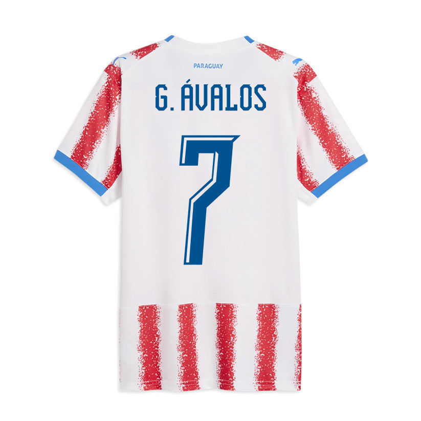 Gabriel Ávalos 7 Youth Paraguay National Team 2026 Home Jersey - White/Red