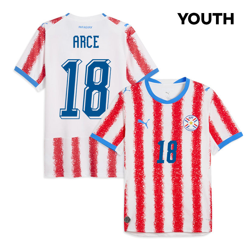 Alex Arce 18 Youth Paraguay National Team 2026 Home Jersey - White/Red