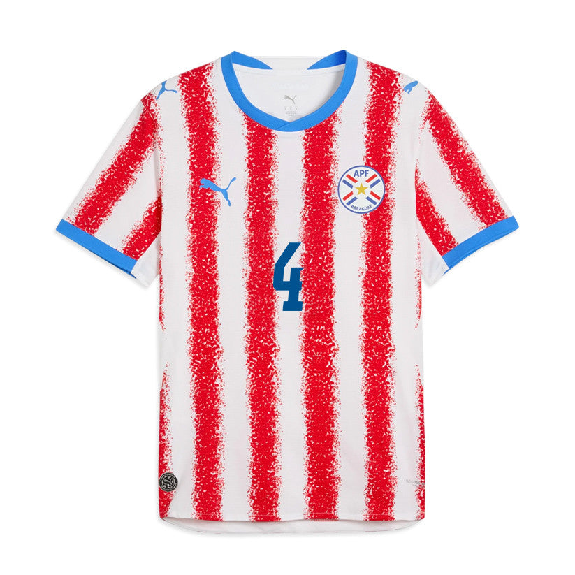 Alexandro Maidana 4 Youth Paraguay National Team 2026 Home Jersey - White/Red