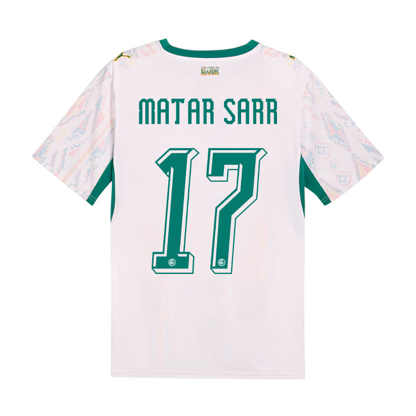 Pape Matar Sarr 17 Senegal National Team 2026 Home Jersey - Men, White