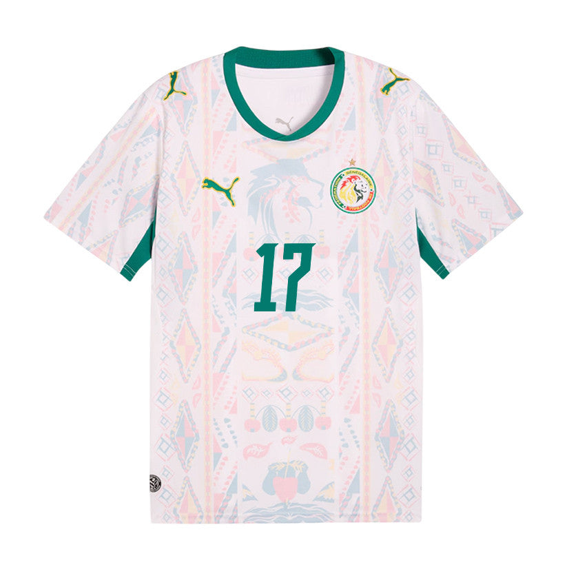 Pape Matar Sarr 17 Senegal National Team 2026 Home Jersey - Men, White