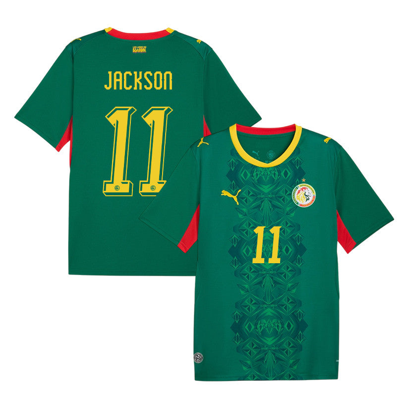 Nicolas Jackson 11 Senegal National Team 2026 Away Jersey - Green, Men