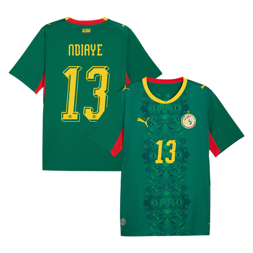 Iliman Ndiaye 13 Senegal National Team 2026 Away Jersey - Green, Men
