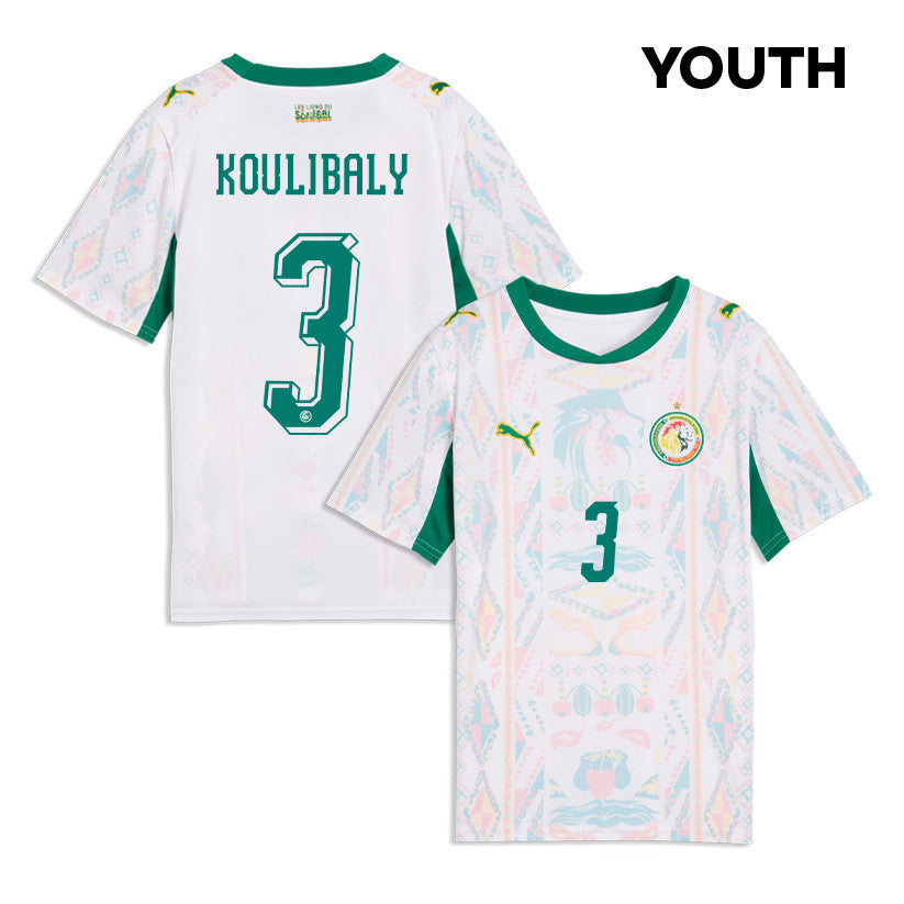 Kalidou Koulibaly 3 Youth Senegal National Team 2026 Home Jersey - White
