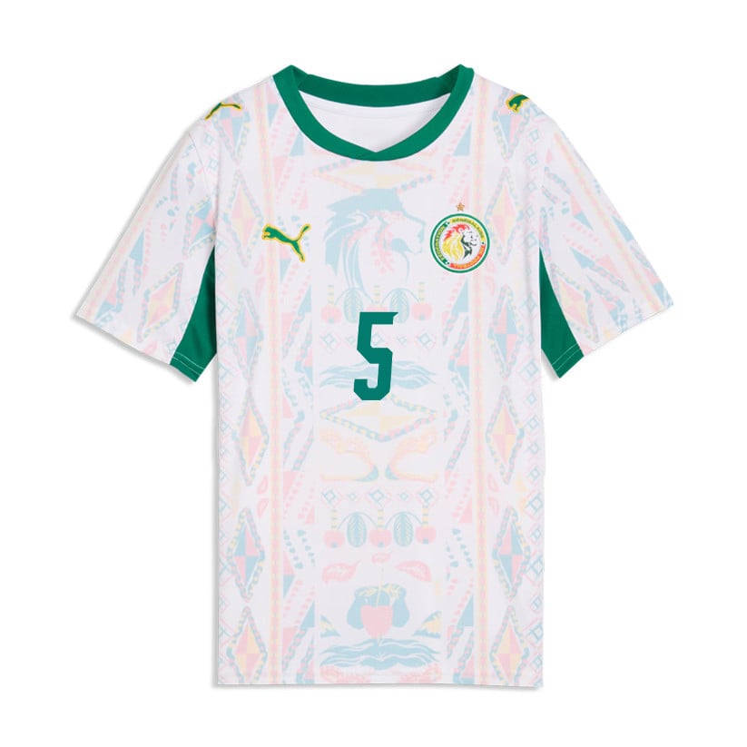 Idrissa Gueye 5 Youth Senegal National Team 2026 Home Jersey - White