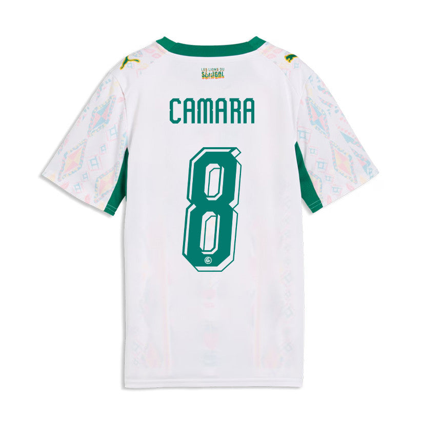 Lamine Camara 8 Youth Senegal National Team 2026 Home Jersey - White