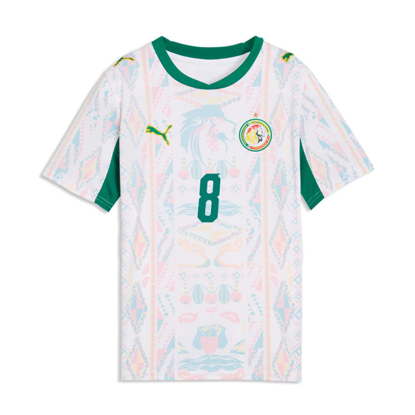 Lamine Camara 8 Youth Senegal National Team 2026 Home Jersey - White