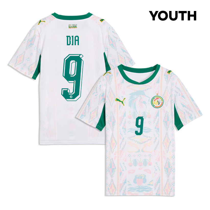 Boulaye Dia 9 Youth Senegal National Team 2026 Home Jersey - White
