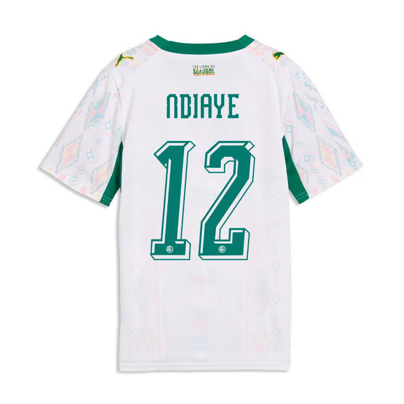 Cherif Ndiaye 12 Youth Senegal National Team 2026 Home Jersey - White