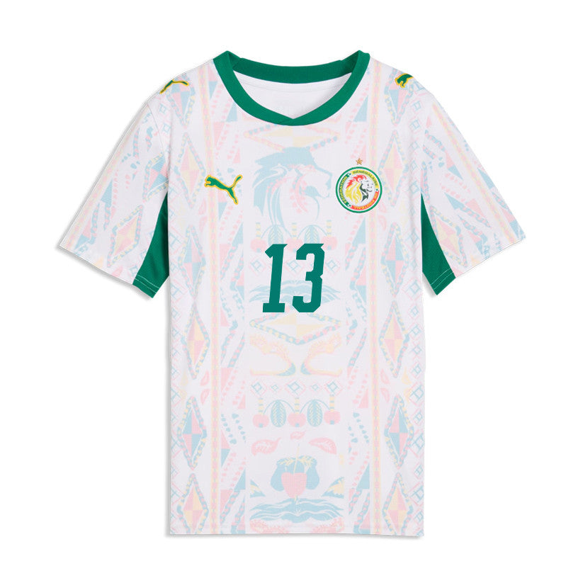 Iliman Ndiaye 13 Youth Senegal National Team 2026 Home Jersey - White