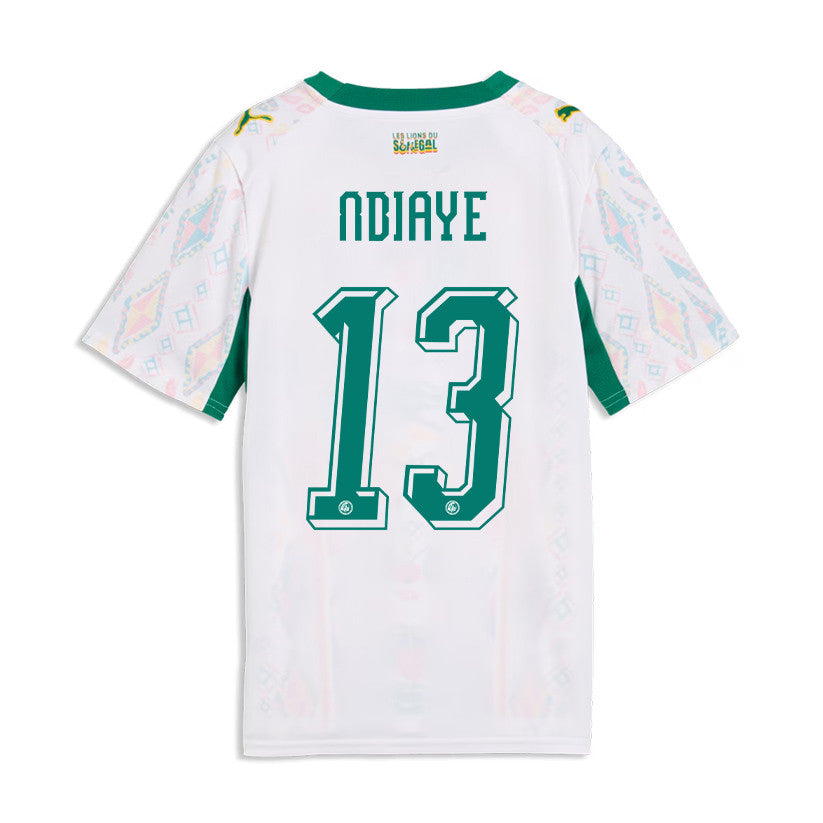 Iliman Ndiaye 13 Youth Senegal National Team 2026 Home Jersey - White