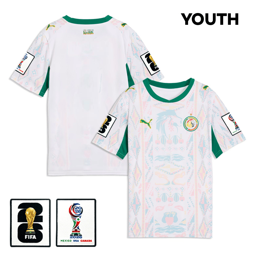 Senegal National Team 2026 Youth Home Jersey - White