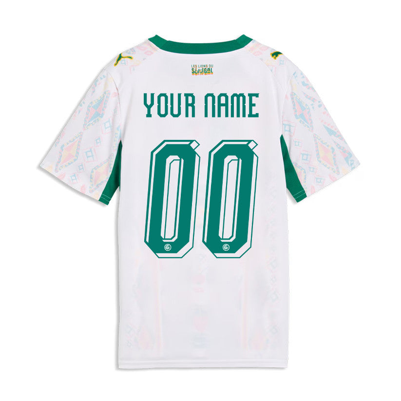 Senegal National Team 2026 Youth Home Jersey - Personalized - White